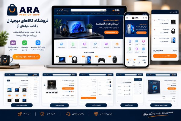 قالب فروشگاهی آراشاپ ووکامرس | کدنویسی اختصاصی و پرسرعت ترین قالب
