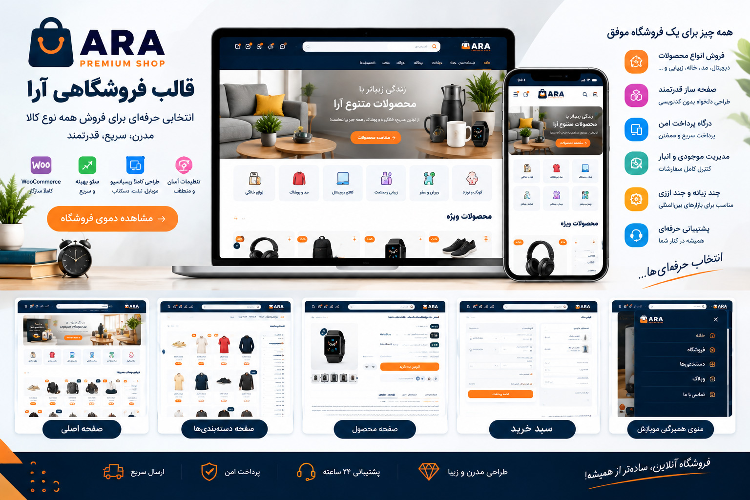 نمونه طراحی واکنش‌گرای قالب آرا