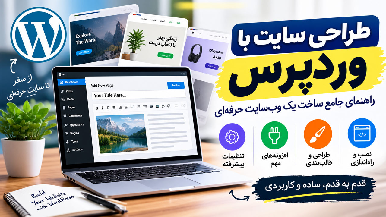 طراحی سایت با وردپرس؛ راهنمای جامع ساخت یک وب‌سایت حرفه‌ای